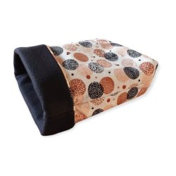 Hyggepose / Sovepose - Cream Hvid m/runde motiver