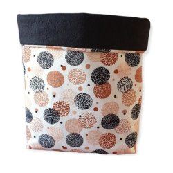 Hyggepose / Sovepose - Cream Hvid m/runde motiver