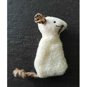 Mus m/Rebhale, Baldrian, Catnip eller Mint duft. 10cm