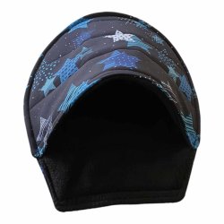 Sutsko/Hule,Sort stof m/bl stjerner iSoftshell