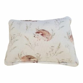 1 stk Duftepude, Hvid m/sm pindsvin. ca. 11 x 8 cm