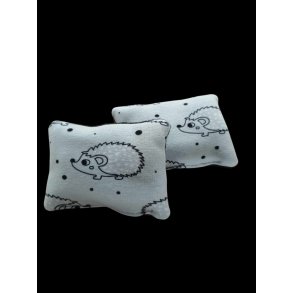 1 stk Duftepude, Mint grn m/ pindsvin. ca. 11 x 8 cm